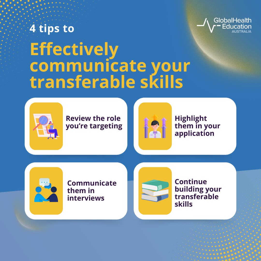 Tips to effectively communicate your transferable skills