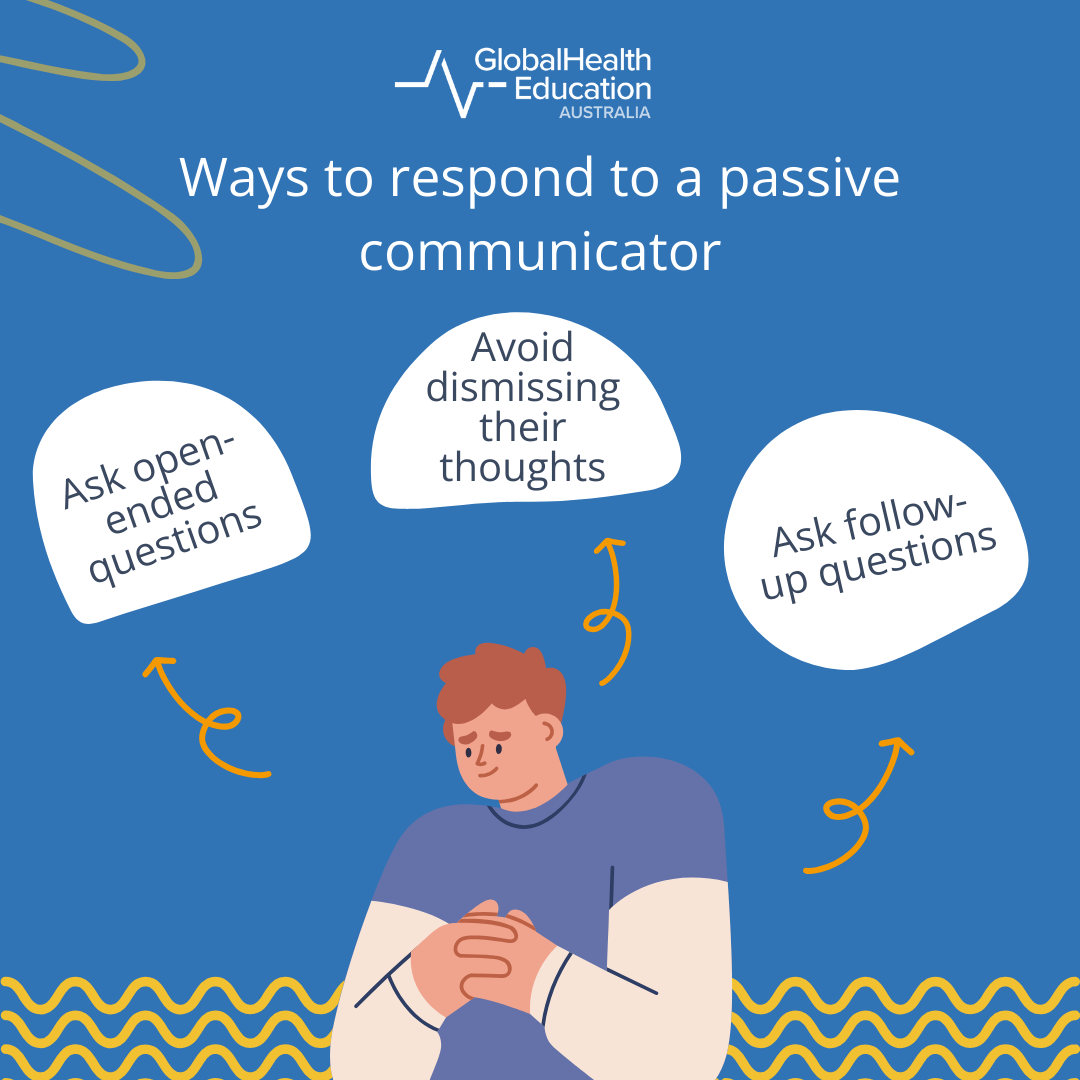 Ways to respond to a passive communicator