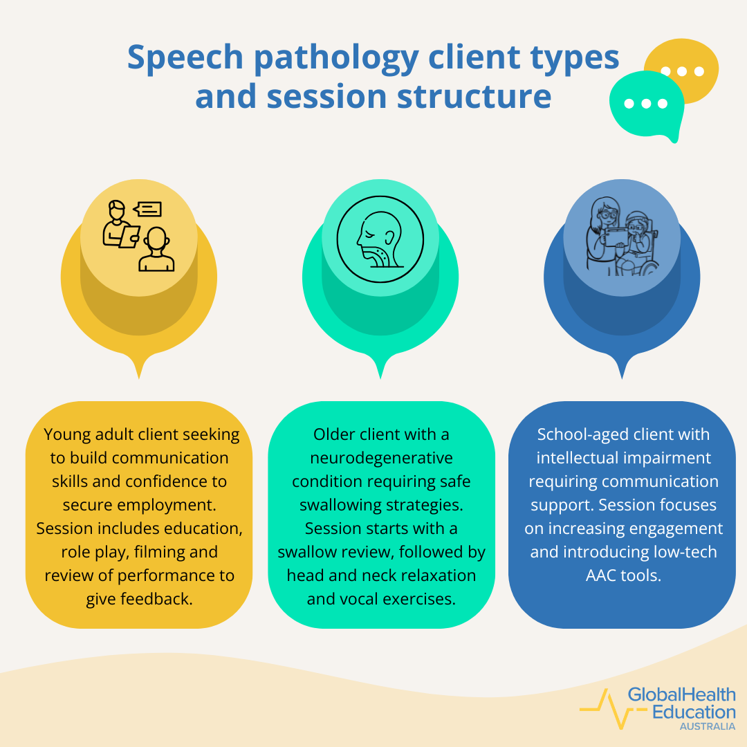 Speech Pathology Client Types and Session Structure