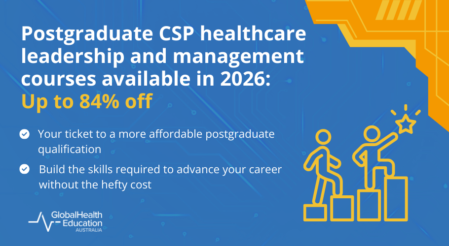 Postgraduate CSP healthcare leadership and management courses available in 2026