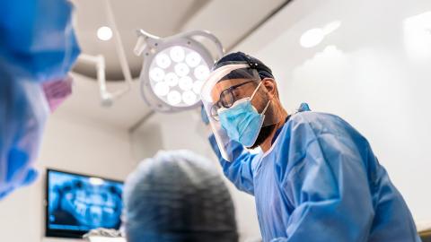 a doctor in an operation