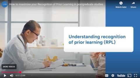 How to maximise your Recognition of Prior Learning in postgraduate studies